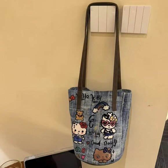 Soft Velvety Hello Kitty Bag Tote - Picture 1 of 6